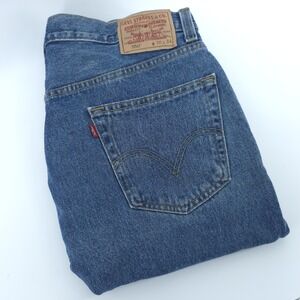 VTG Levis550 Blue Jeans Mens 36x34 Cotton Denim Relaxed Tapered‎ Fit Med Wash